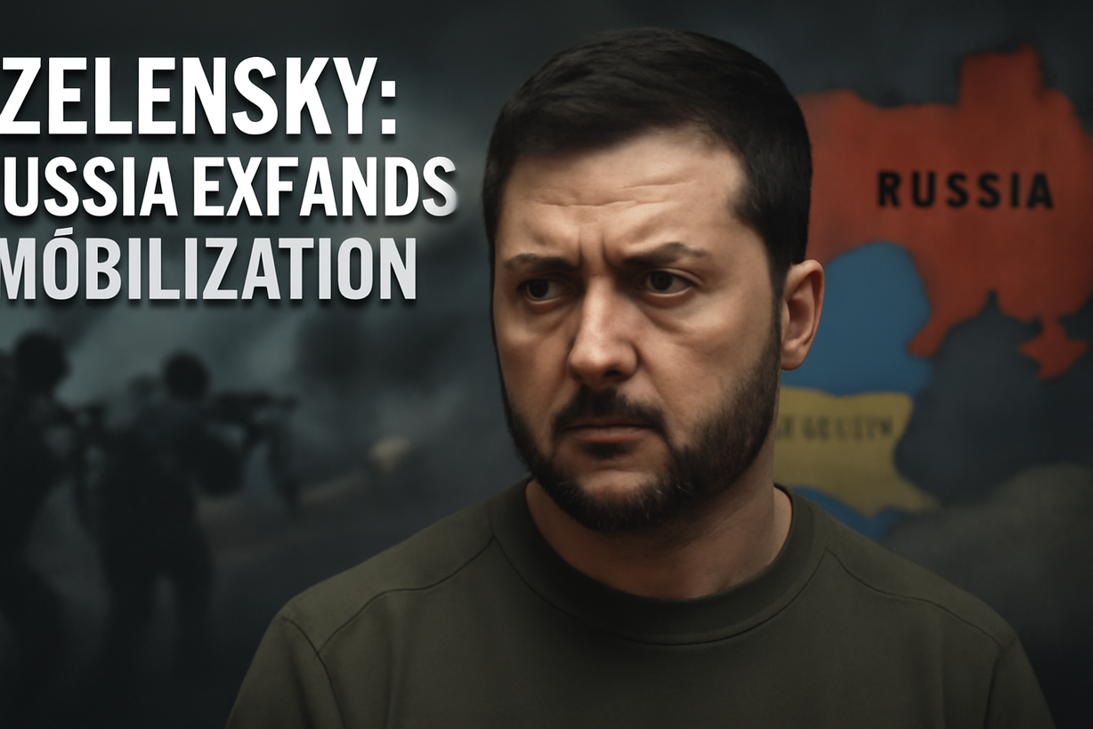 Zelensky alerta sobre la expansión de la movilización rusa y sus nuevas ofensivas