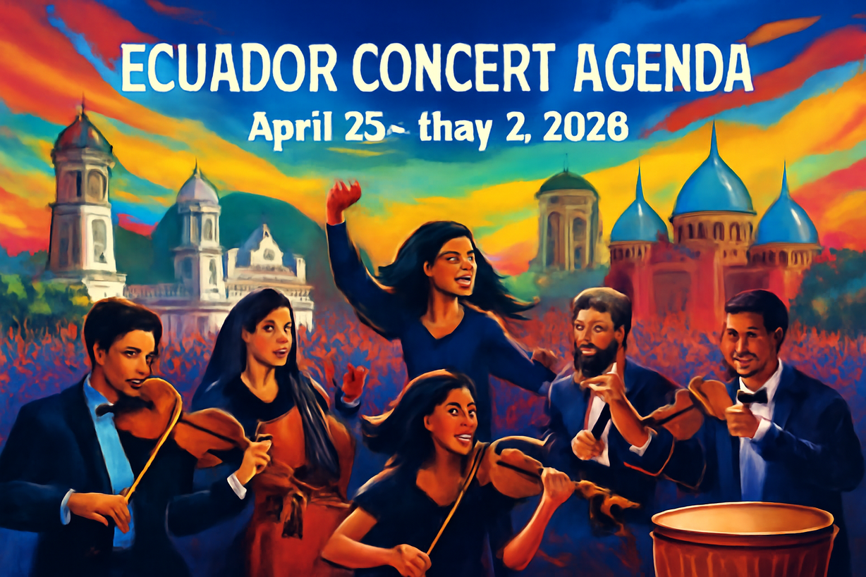 Ecuador Celebra la Música: Conciertos Gratuitos del 29 de Abril al 2 de Mayo de 2026