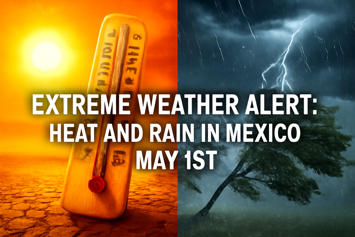 Clima Extremo en México: Altas Temperaturas y Fuertes Lluvias el 1 de Mayo