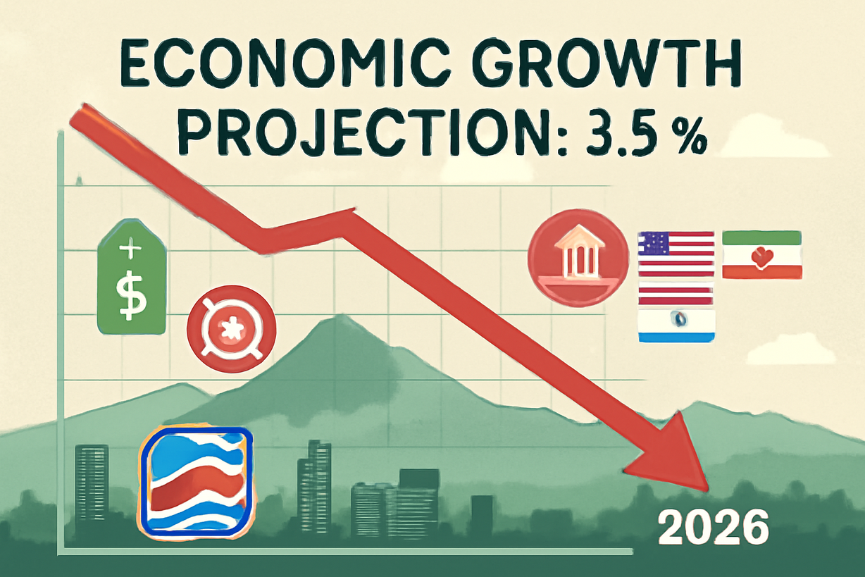 Proyección de Crecimiento Económico de Costa Rica se Reduce a 3,5% para 2026