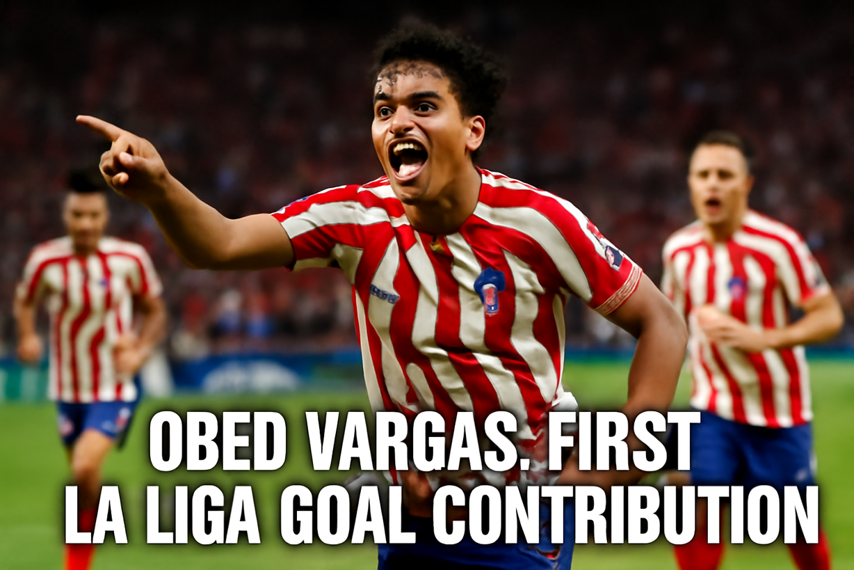 Obed Vargas brilla en su debut con asistencia en la victoria del Atlético