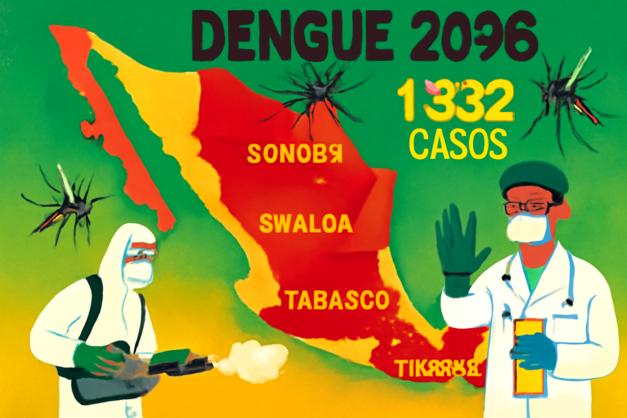 Alerta por Dengue: 1,332 Casos en México en 2026