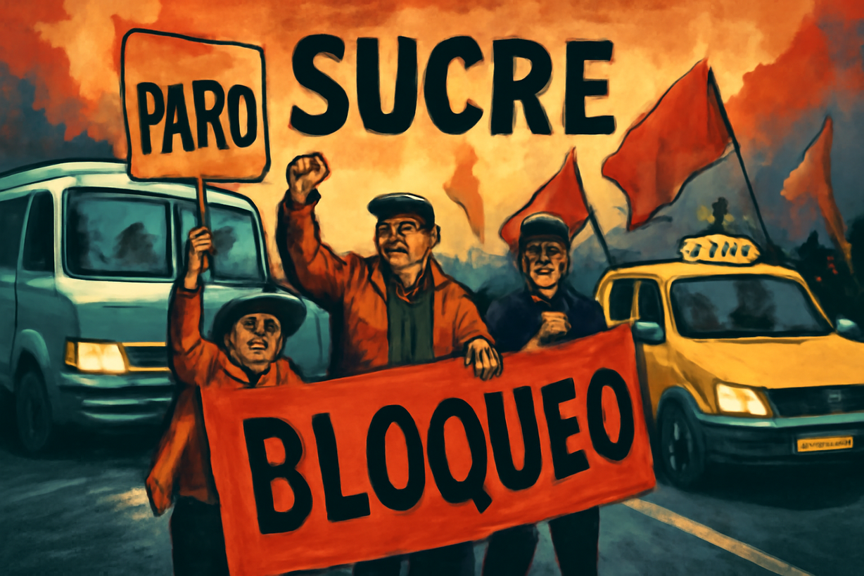 Paro de 24 horas en el transporte de Sucre el 5 de mayo