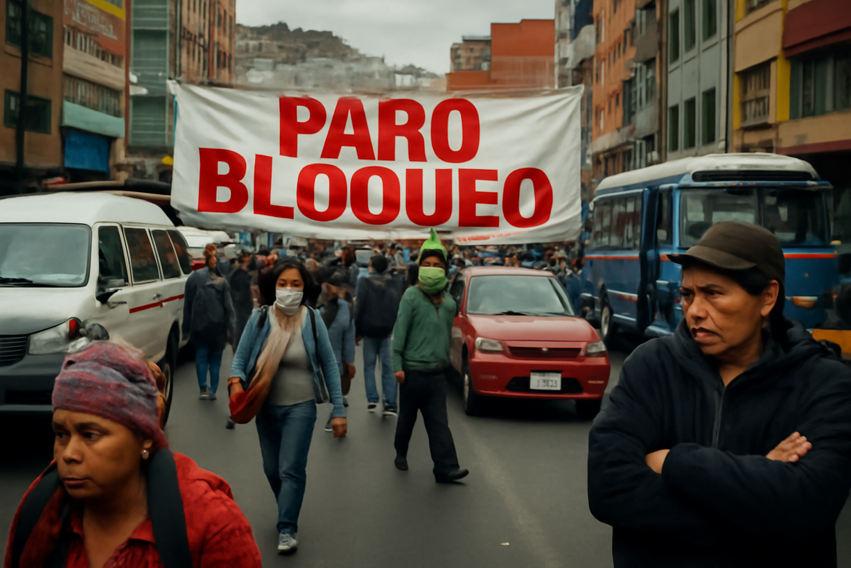 La Paz paralizada: Paro nacional de choferes y caos en el transporte