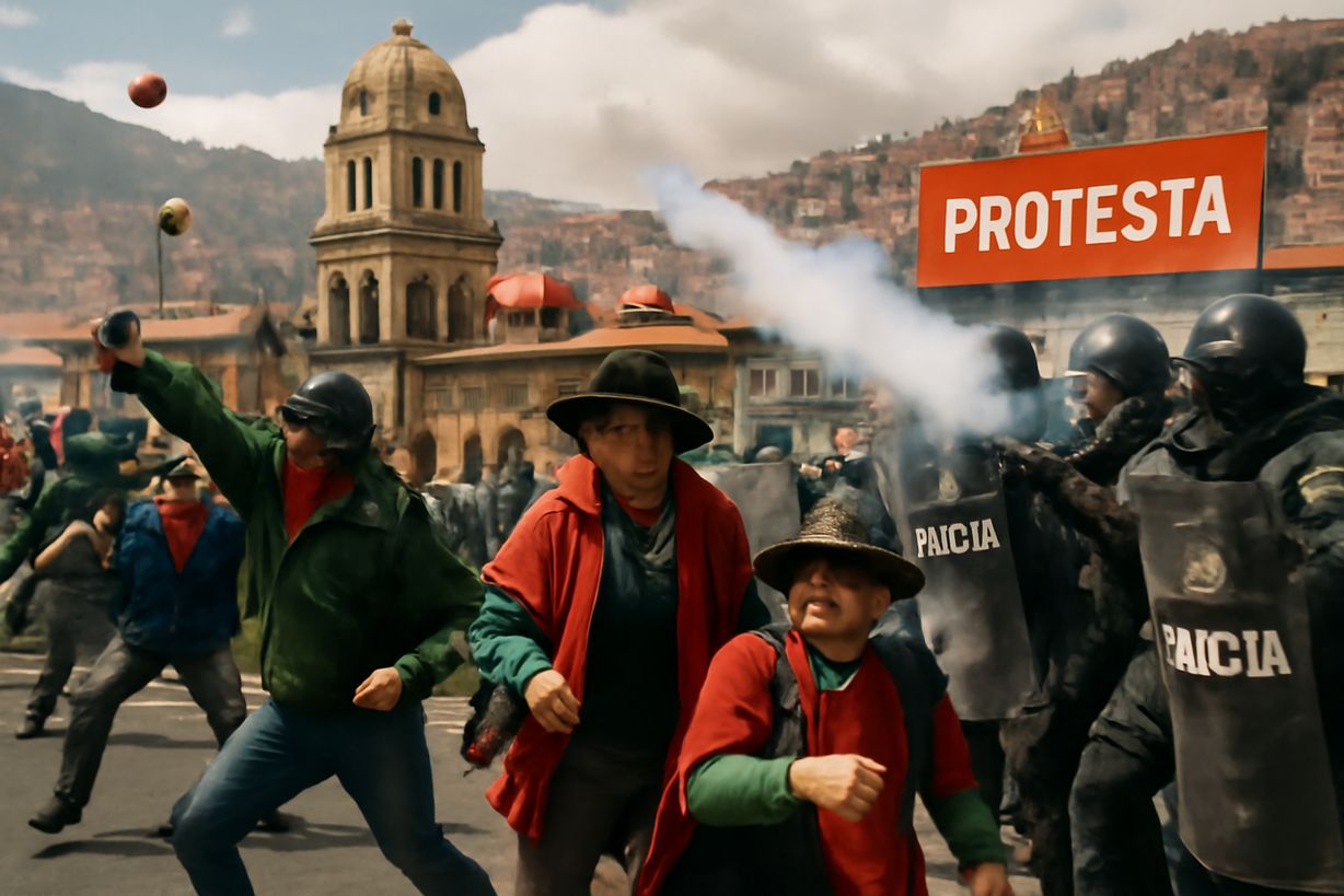Protestas en La Paz: Maestros y Policías en Choque por Demandas Salariales