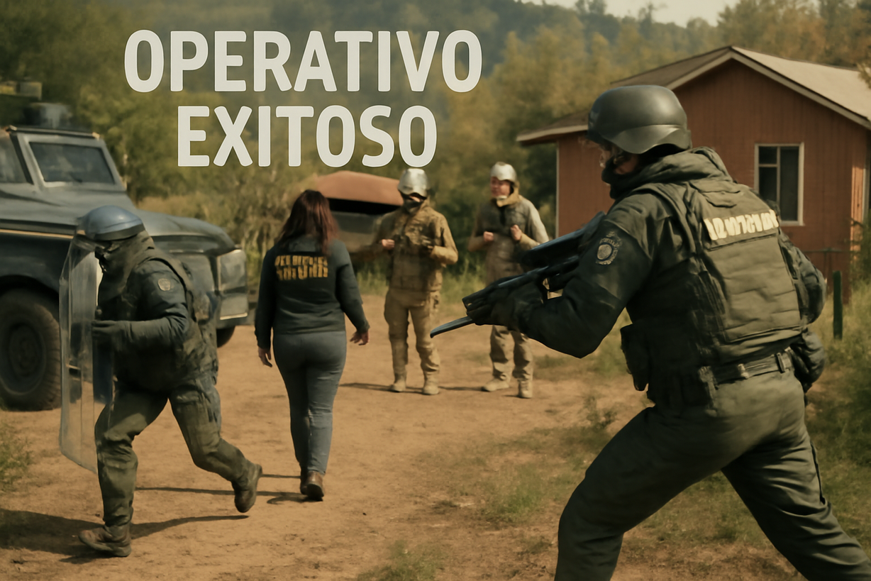 Operativo exitoso en Temucuicui: cinco detenidos sin lesionados