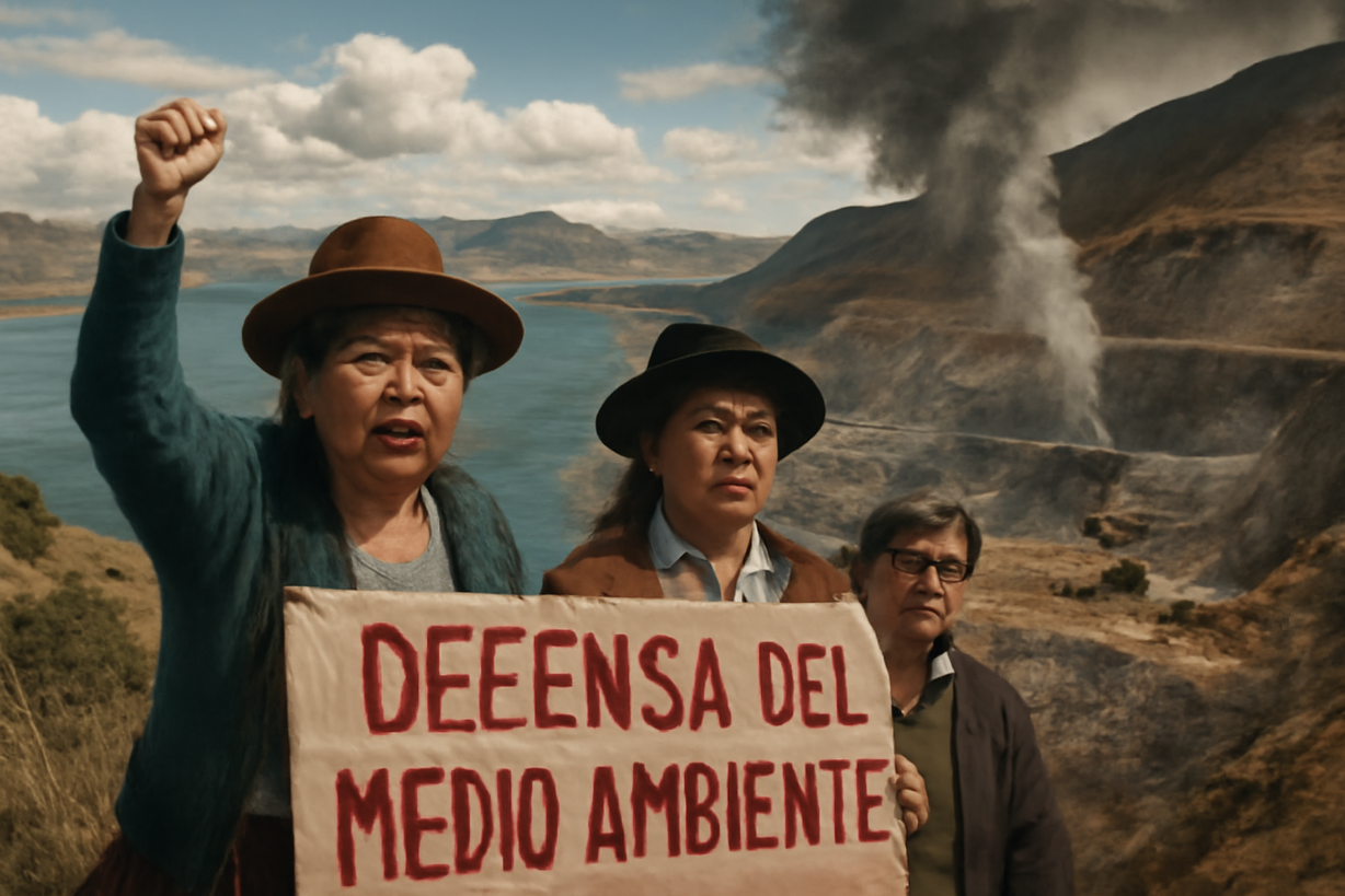 Activistas peruanos denuncian la minería destructiva en Puno y su impacto en el lago Titicaca