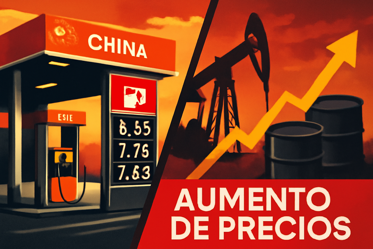 Aumento de precios de gasolina y diésel en China ante la volatilidad del petróleo