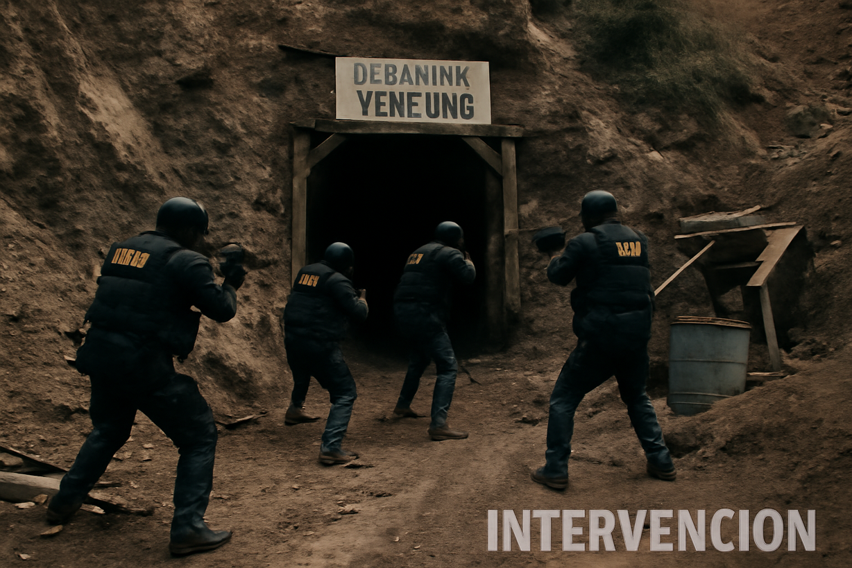 Operativo en Pataz: Siete detenidos y armas incautadas en mina ilegal
