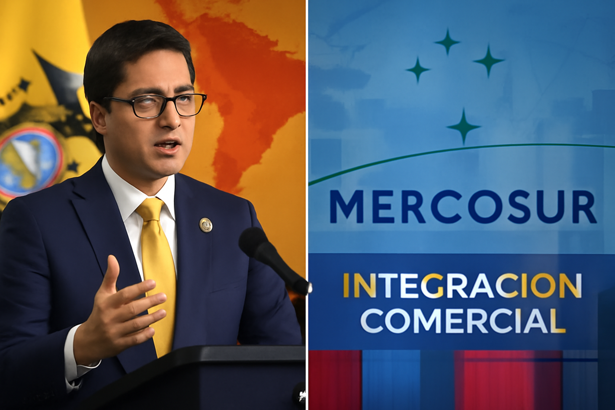 Noboa busca fortalecer la integración comercial en la Cumbre del Mercosur