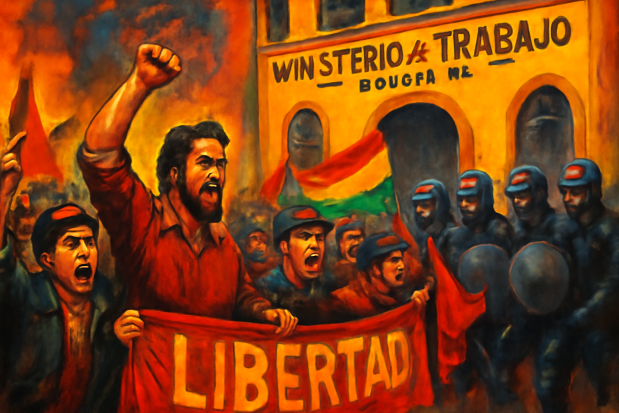 Crisis en Bolivia: Sindicatos exigen liberación de detenidos tras ocupación del Ministerio de Trabajo