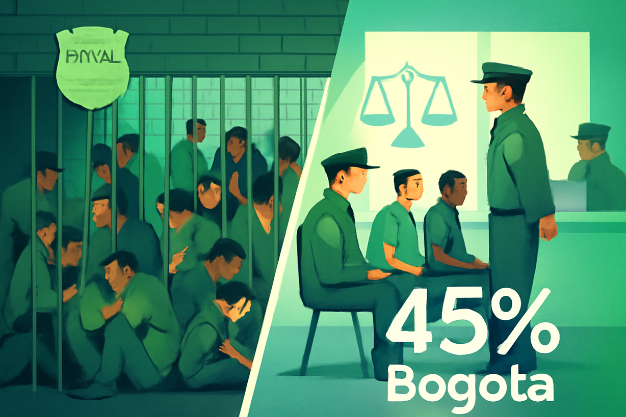 Reducción del Hacinamiento en Estaciones de Policía de Bogotá: Avances y Desafíos