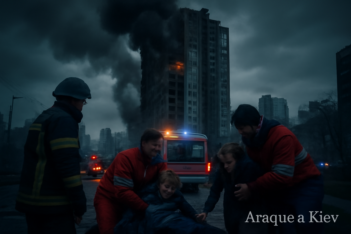 Rusia lanza ataque masivo en Kiev: un muerto y más de 30 heridos