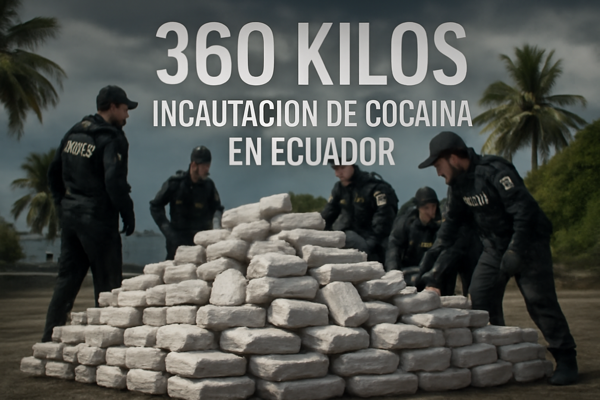 Ecuador: Incautan 360 kilos de cocaína y militarizan Puerto Bolívar contra el narcotráfico