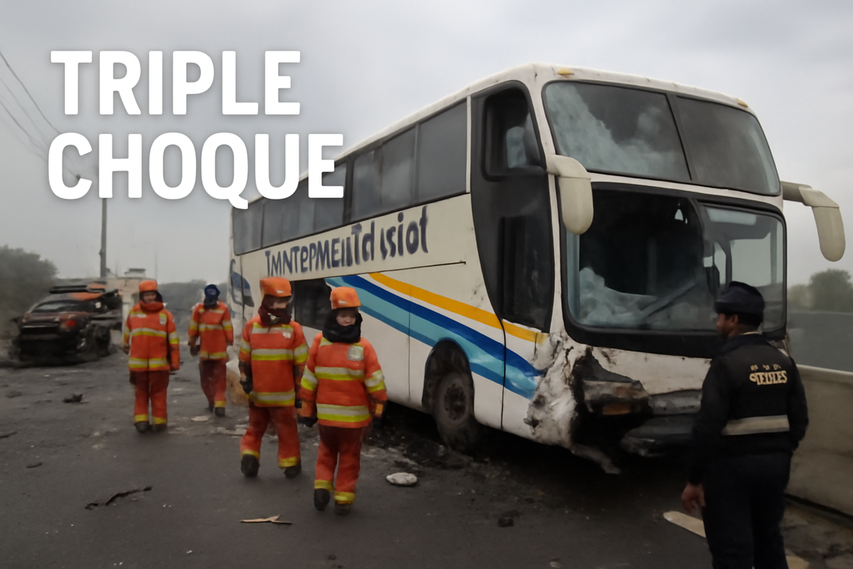 Triple choque en la Panamericana Norte deja varios heridos