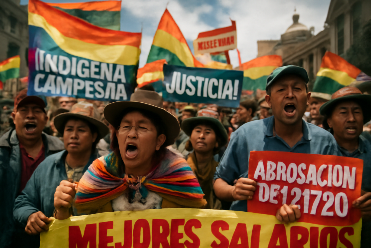 Protestas en Bolivia: Indígenas y campesinos exigen cambios urgentes al gobierno