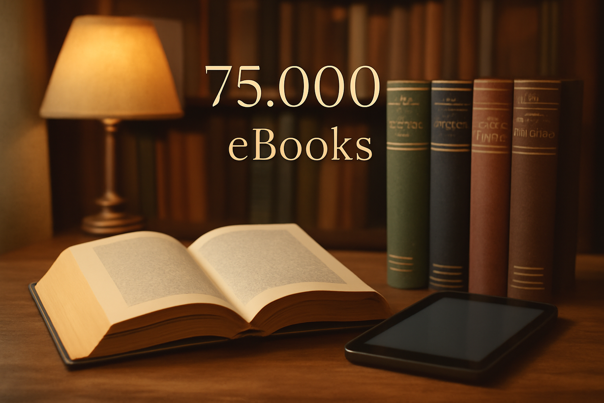 Descubre 75,000 eBooks Clásicos Gratis en Project Gutenberg