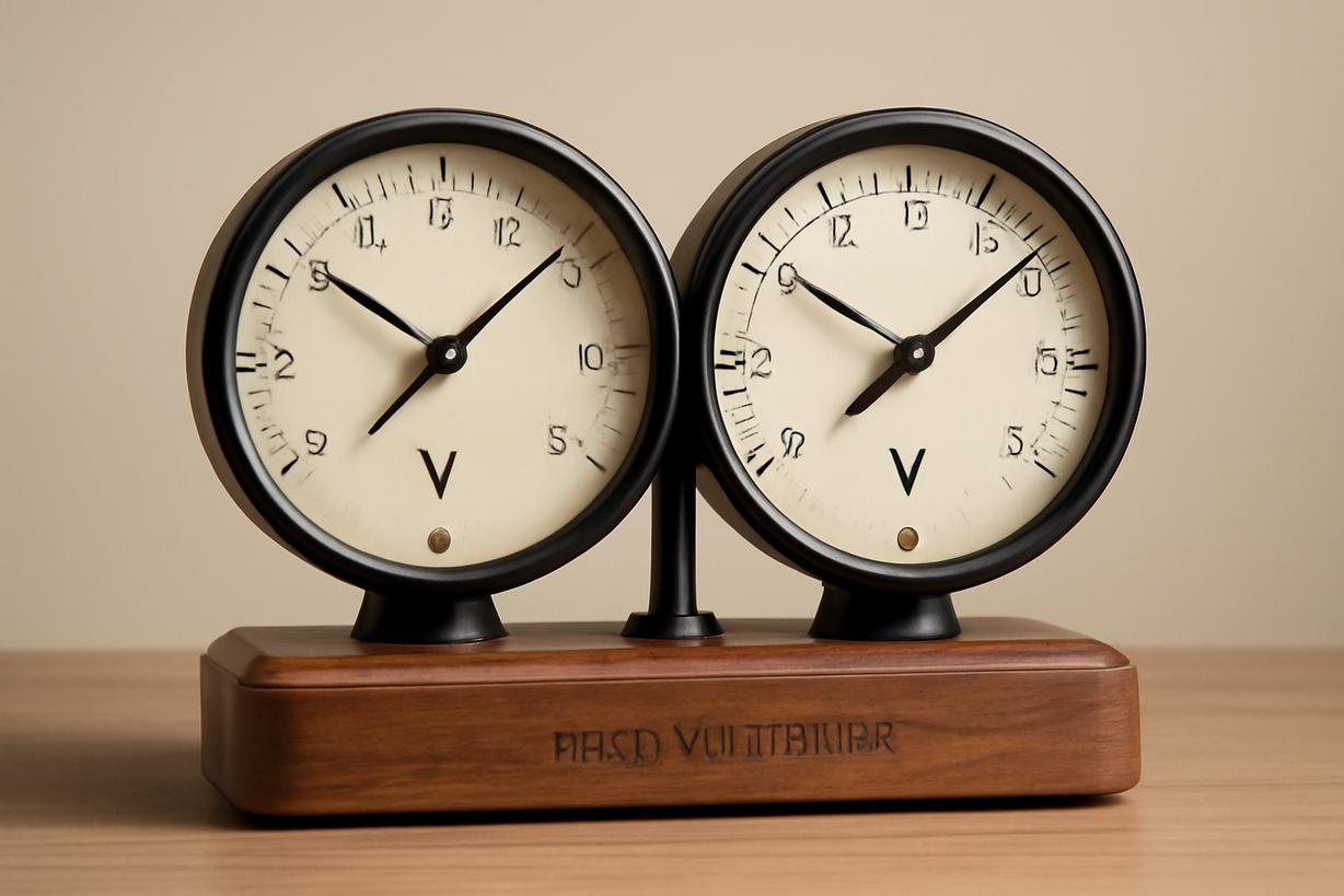 Reloj Innovador: Estilo y Funcionalidad con Voltímetros Analógicos