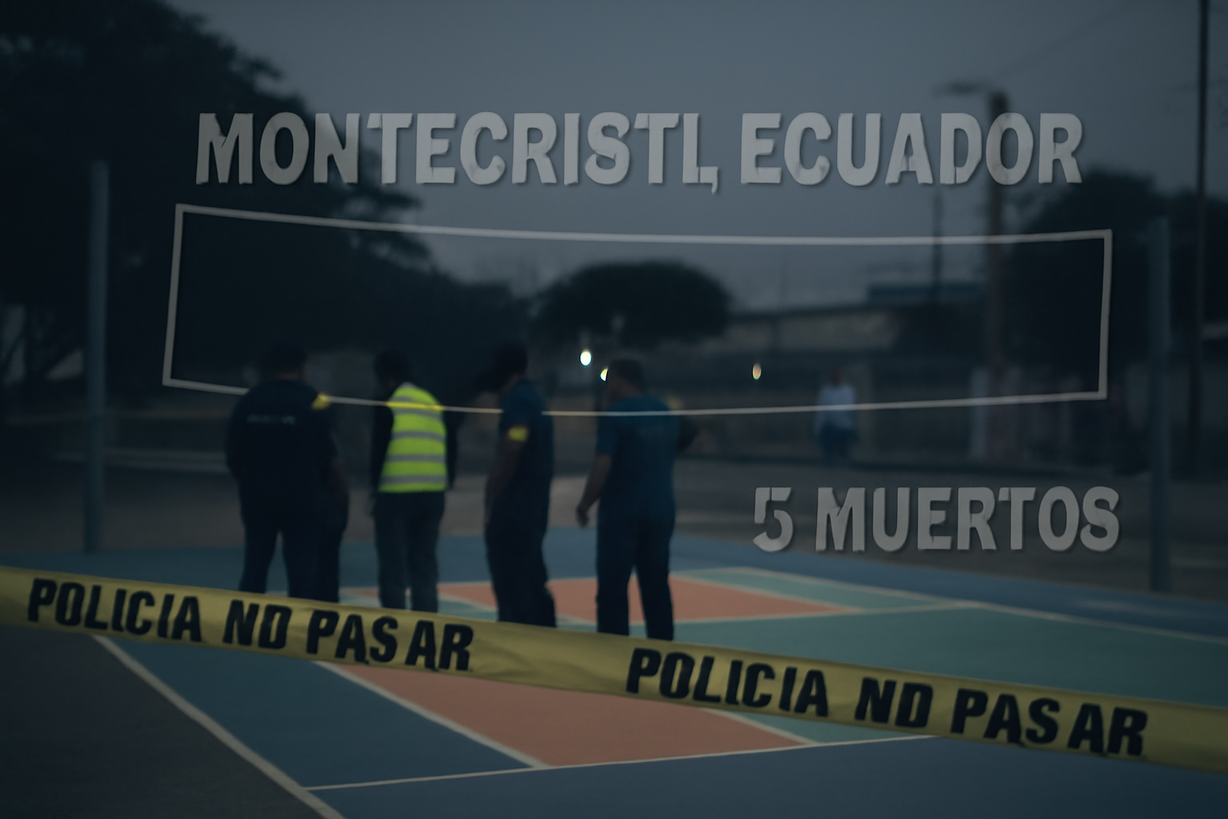Violencia en Montecristi: Ataque armado deja cinco muertos en cancha de voley