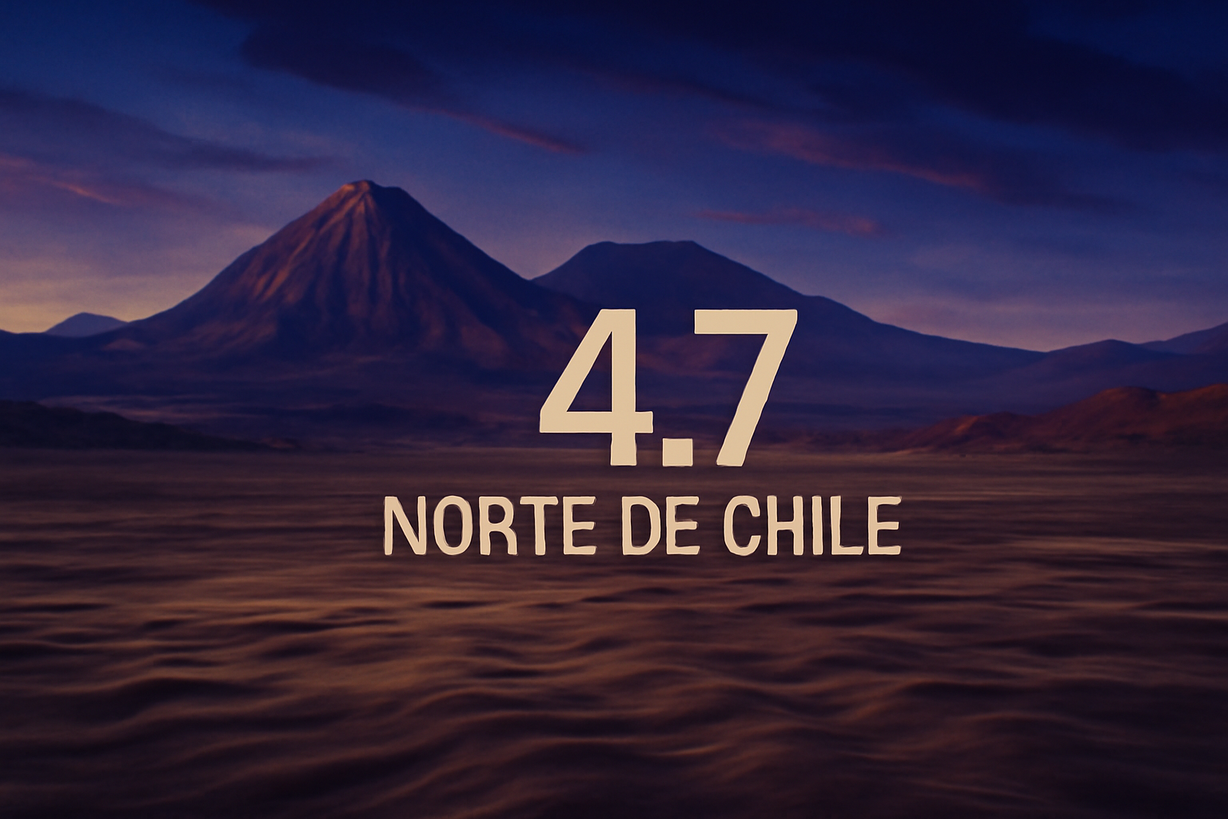 Terremoto de 4.7 en el norte de Chile: Sin daños reportados