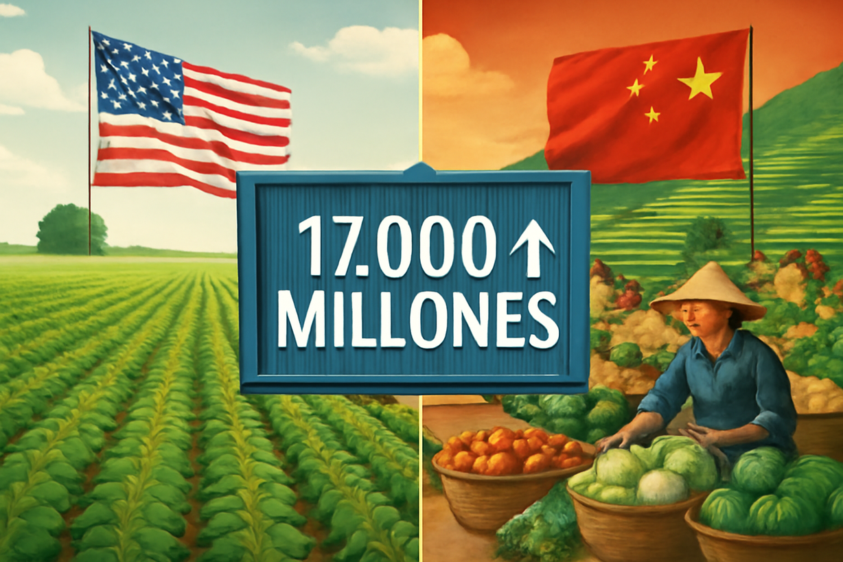 China y EE. UU. acuerdan aumentar importaciones agrícolas a 17 mil millones para 2026