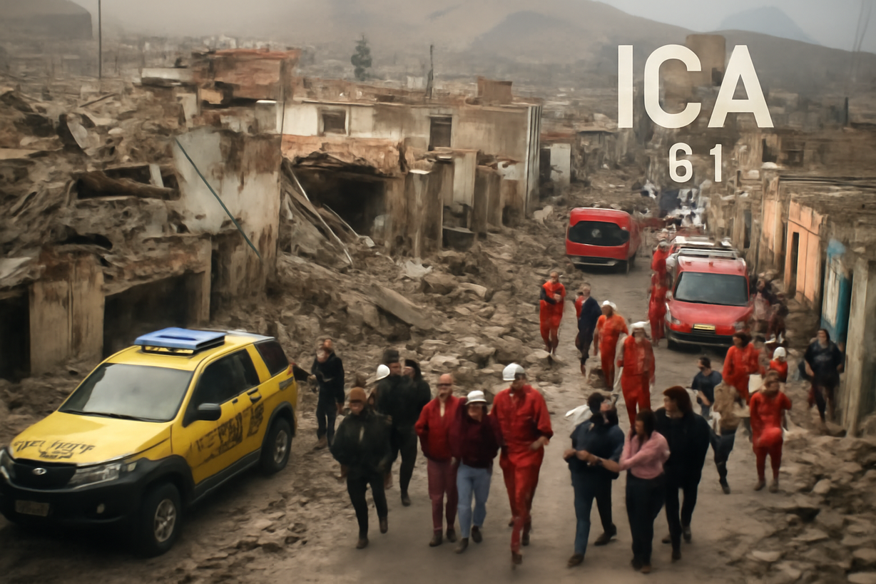 Sismo de 6.1 en Ica y Huancavelica deja 12 heridos y daños materiales significativos