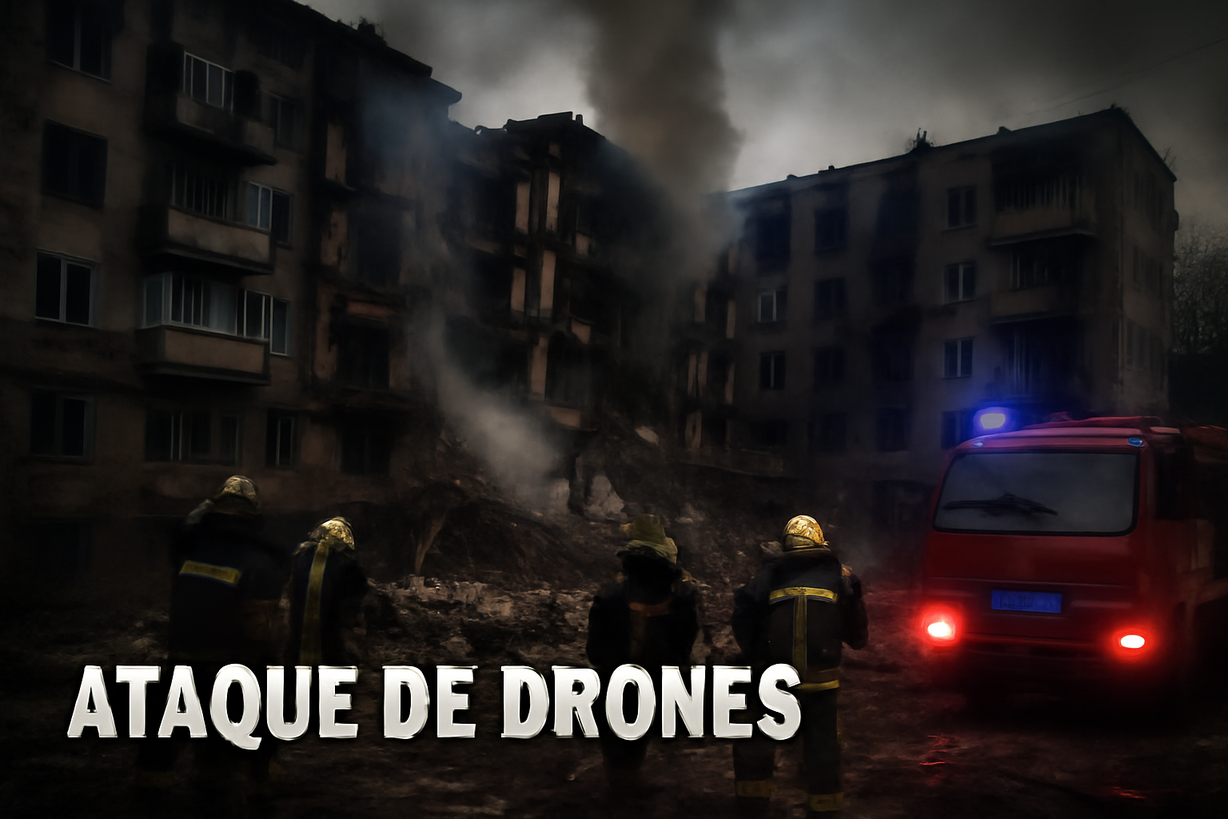 Ataque ruso con drones deja muertos y heridos en Ucrania
