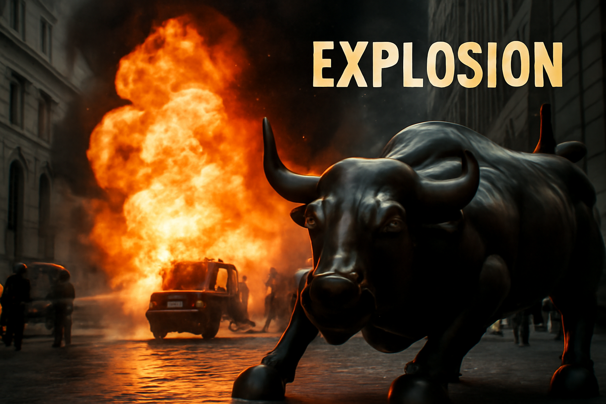 Explosión en Wall Street: Fuego y humo, pero sin heridos