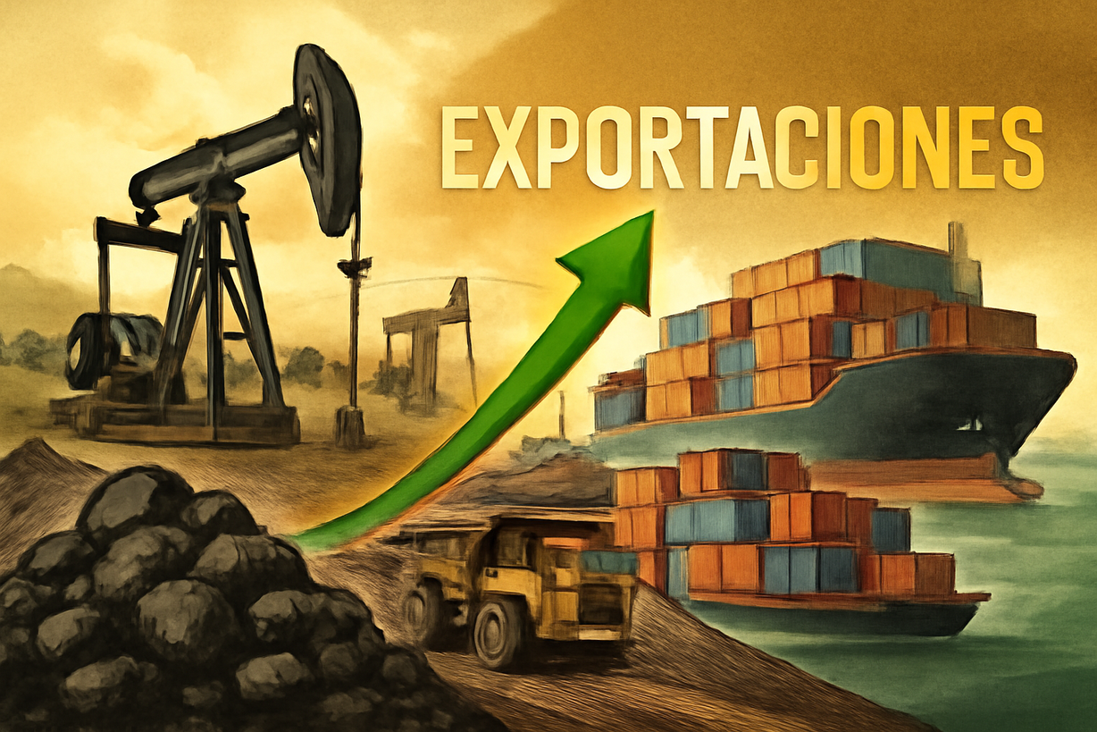 Exportaciones colombianas crecen un 15,5% en 2026, impulsadas por minería