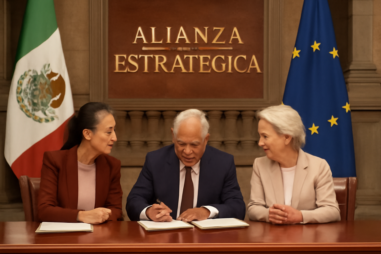 Acuerdo Histórico entre México y la Unión Europea en Palacio Nacional