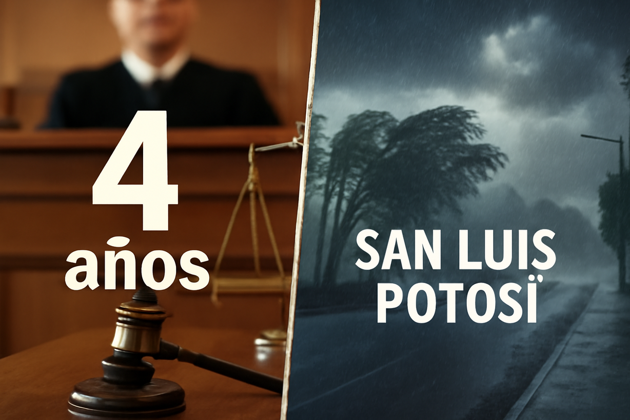 Alerta por lluvias intensas y vientos fuertes en San Luis Potosí