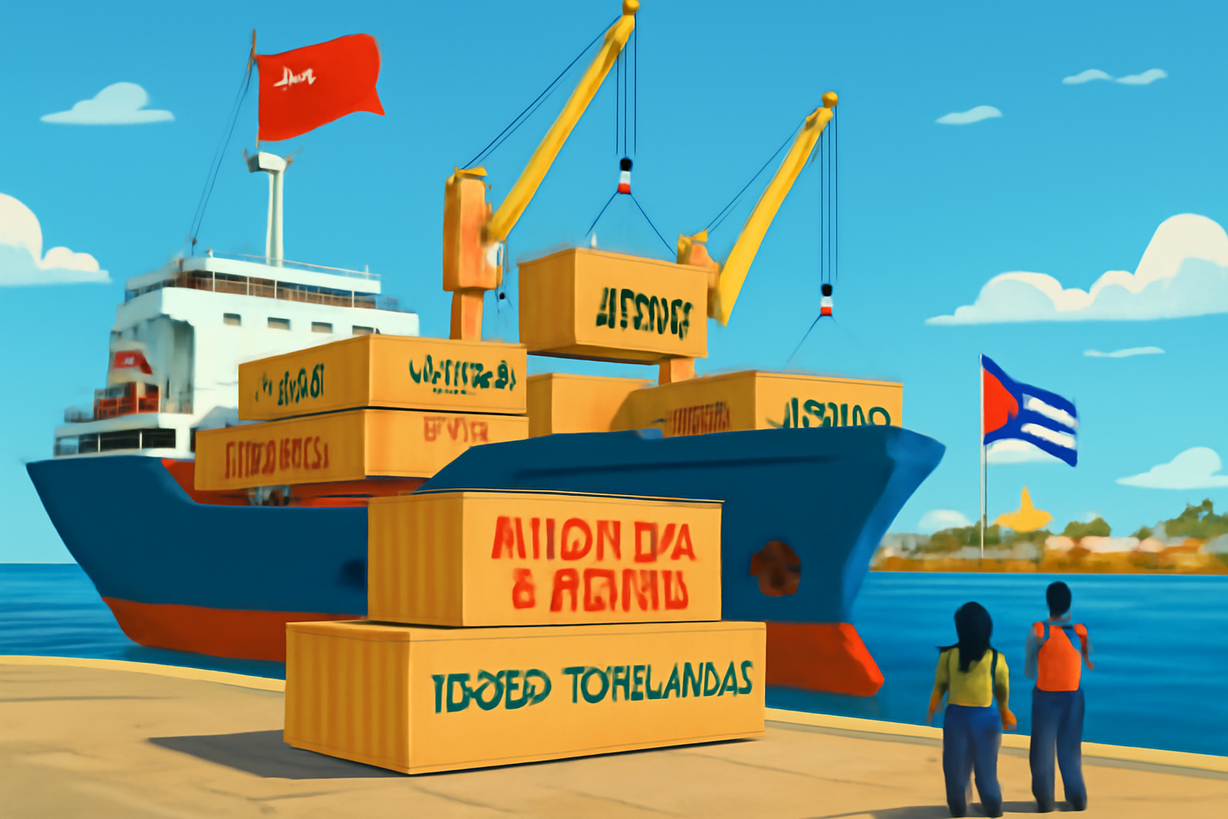 Cuba recibe 15 mil toneladas de arroz donadas por China en medio de crisis económica