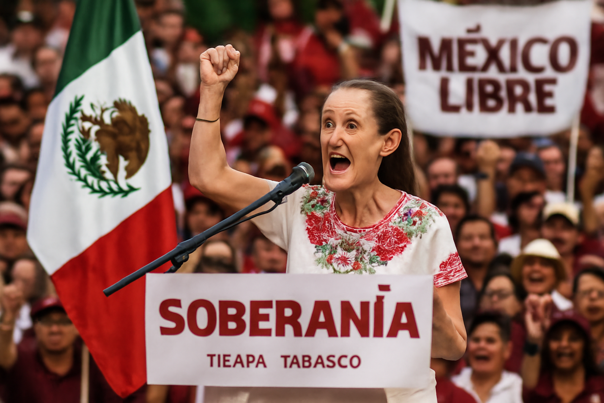 Sheinbaum defiende la soberanía y convoca a la movilización en Teapa