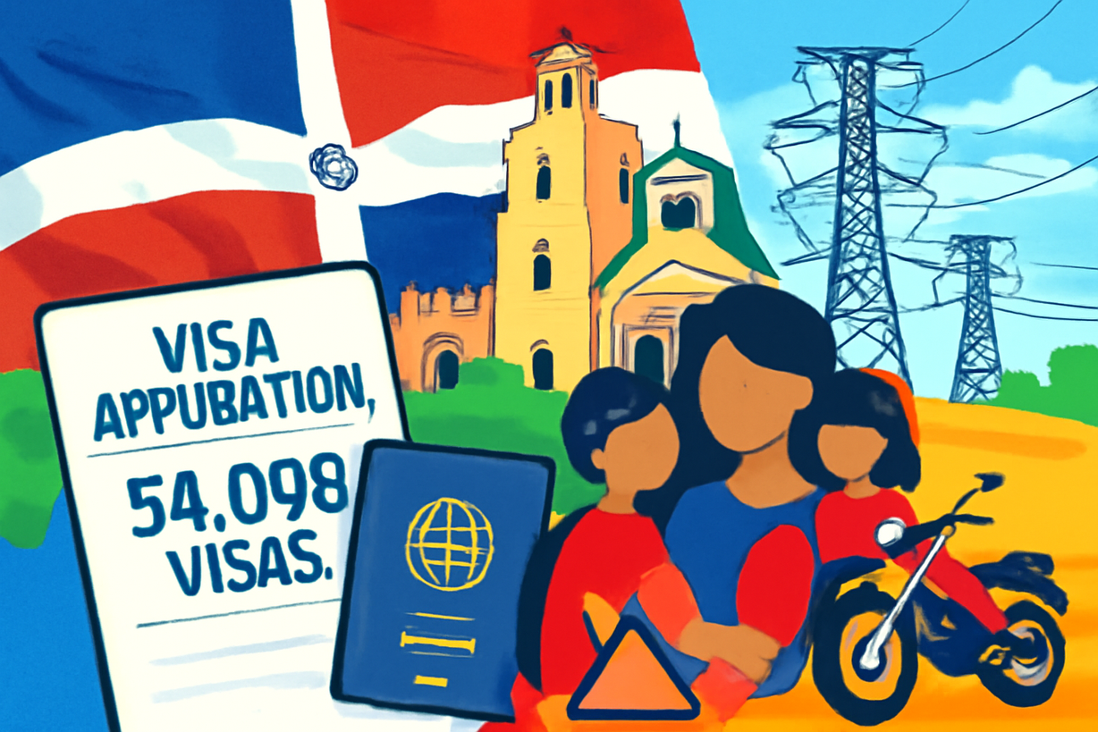 República Dominicana: Visas, crisis energética y apoyo a madres en un solo día