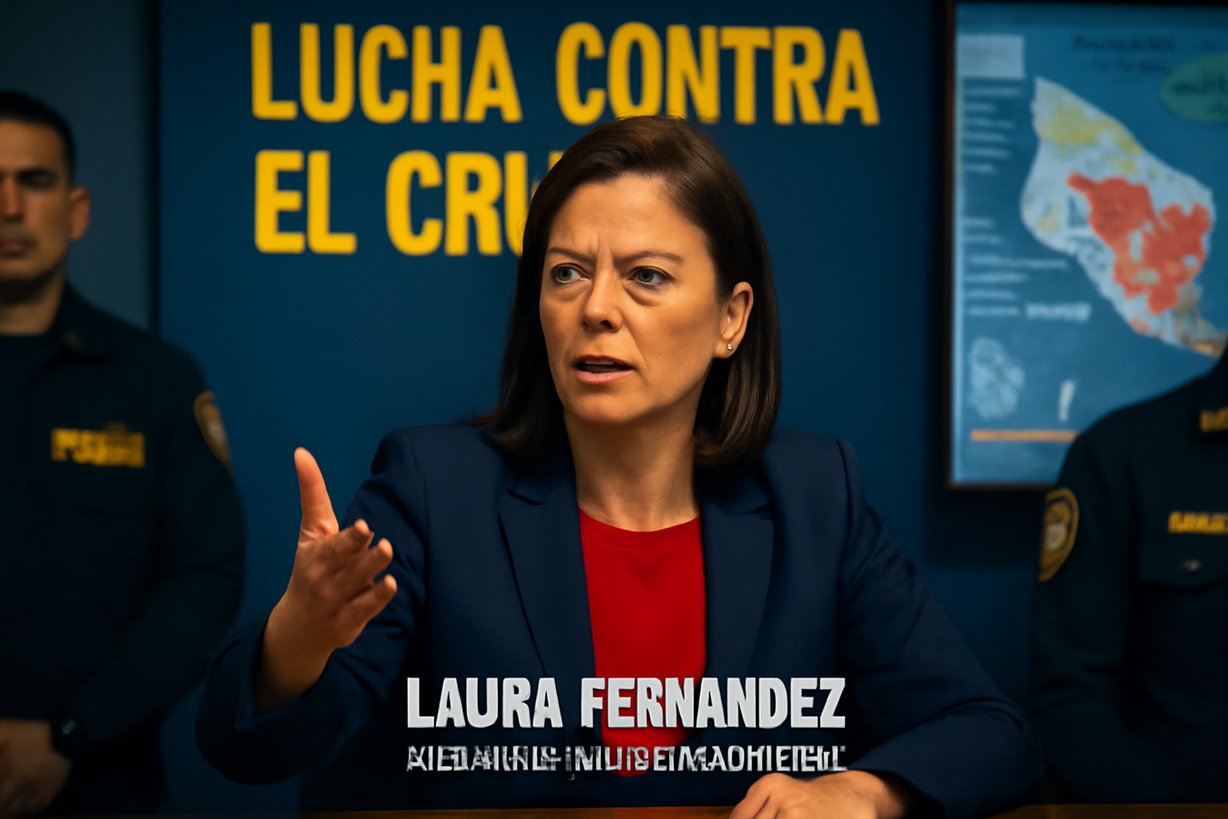 Laura Fernández asume liderazgo en la lucha contra el crimen organizado en Costa Rica.