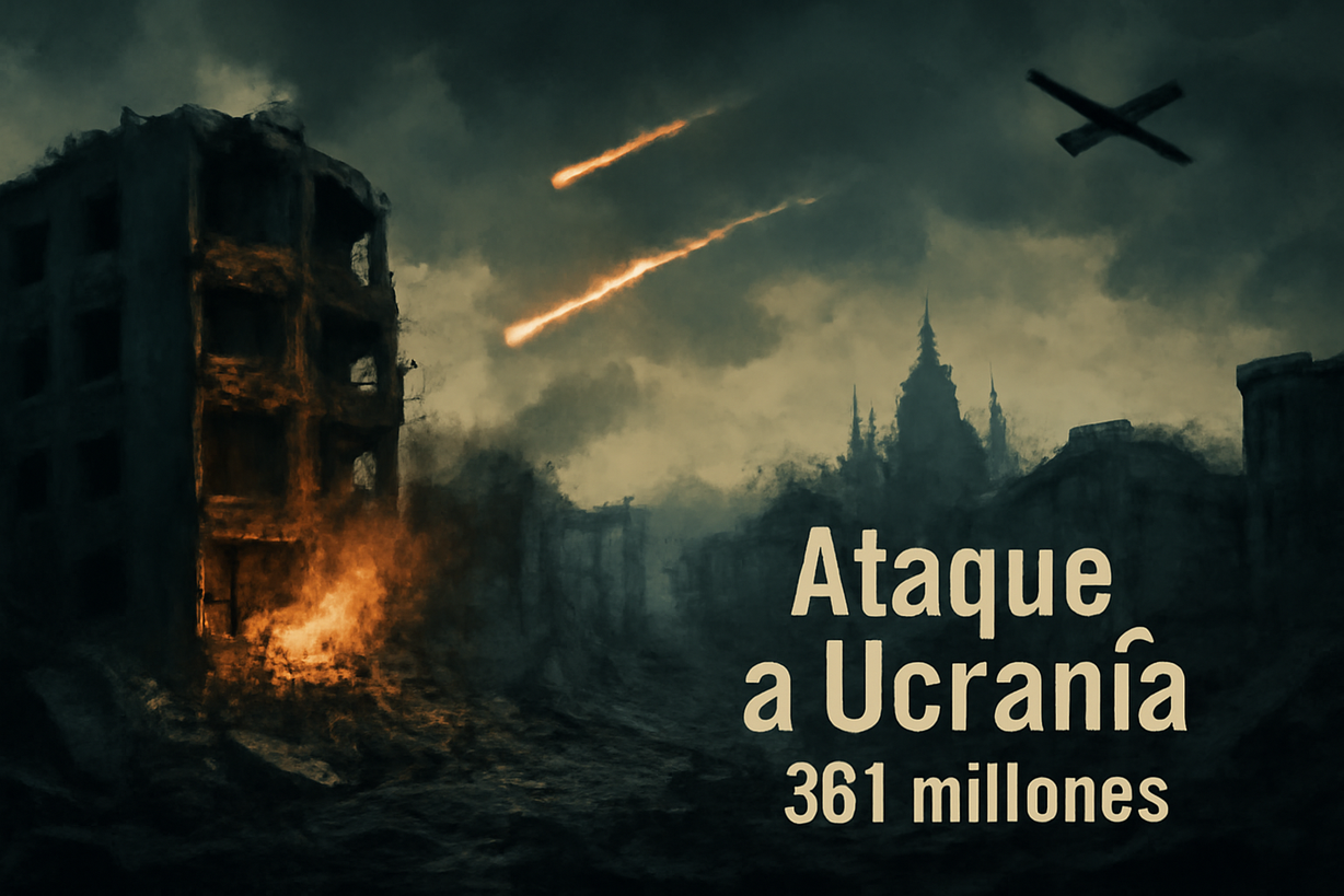 Rusia lanza ataque masivo a Ucrania: 361 millones en daños y víctimas civiles