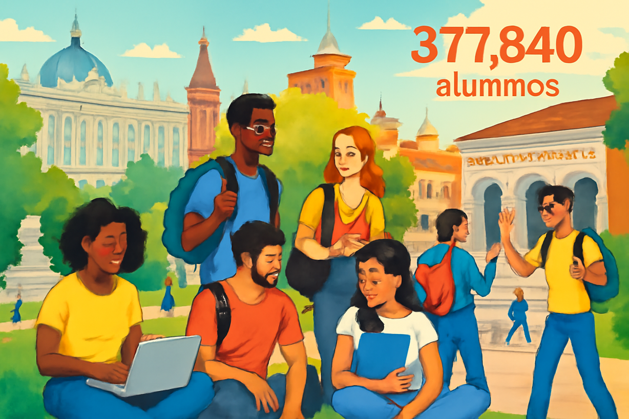 Madrid Atrae a 377,840 Estudiantes en 2024-2025
