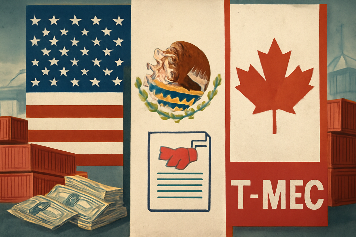 Aranceles a México y Canadá se mantienen durante renegociación del T-MEC