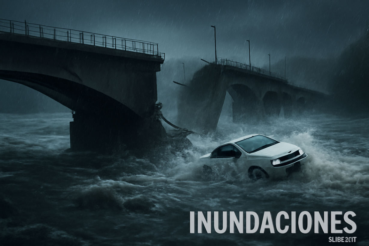 Colapso de puente en Hubei: un milagro entre las inundaciones extremas