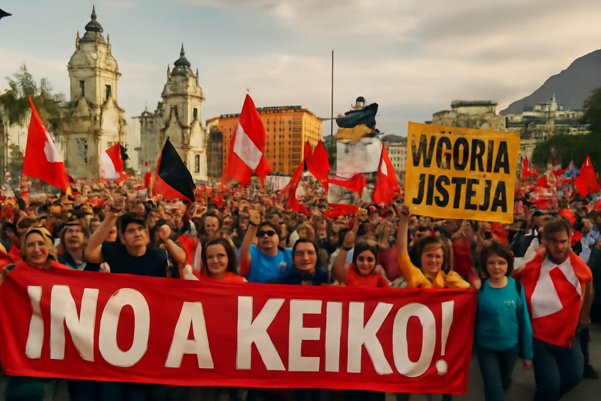 Marcha Nacional en Lima: Rechazo a Keiko Fujimori y Defensa de la Democracia