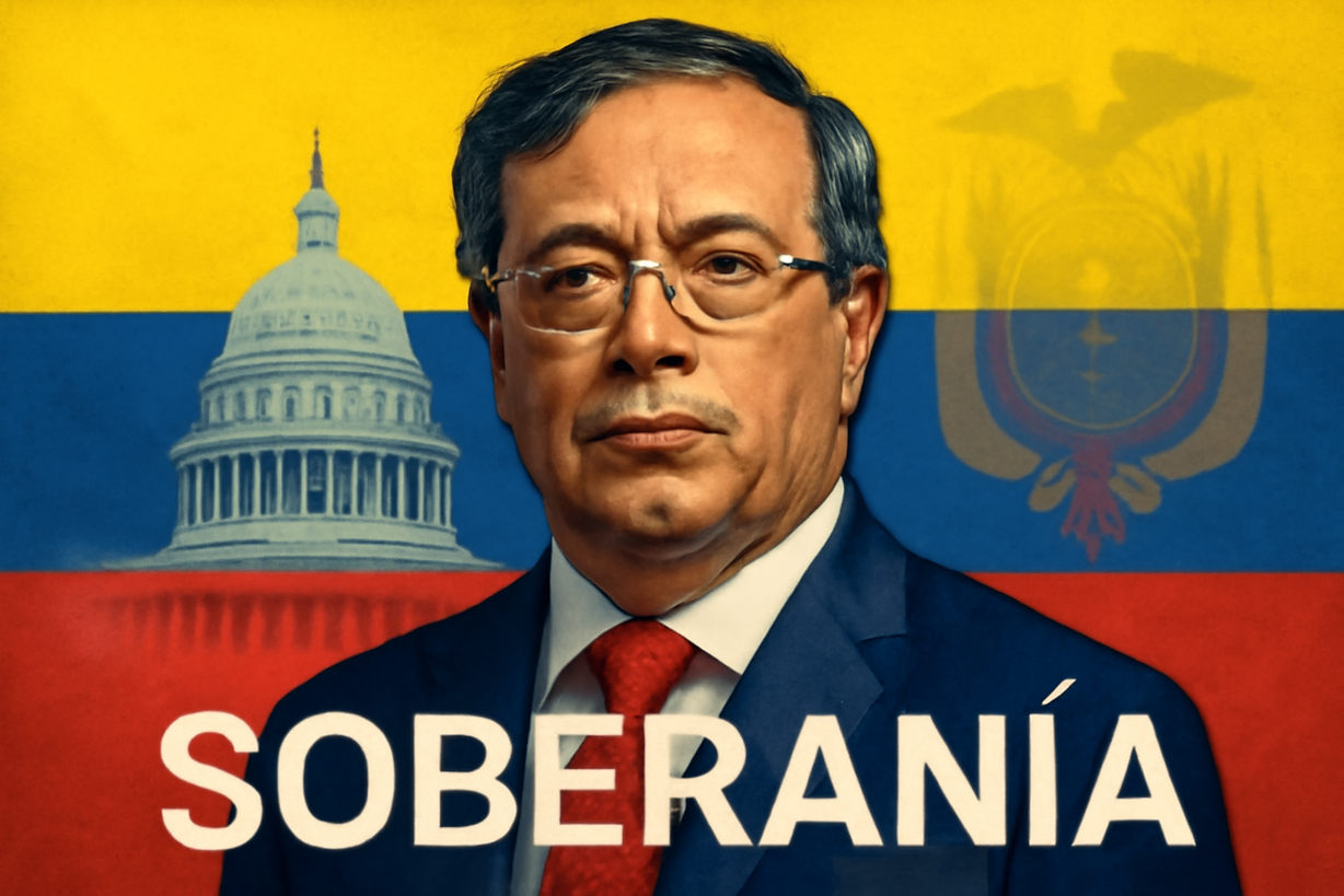 Petro defiende la soberanía colombiana ante amenazas externas y tensiones con Ecuador.