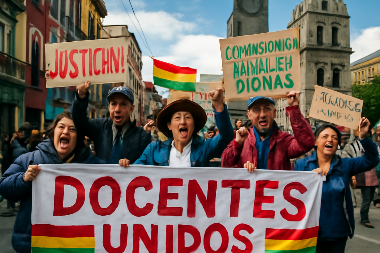 Protestas docentes en La Paz: Toma de calles por demandas laborales