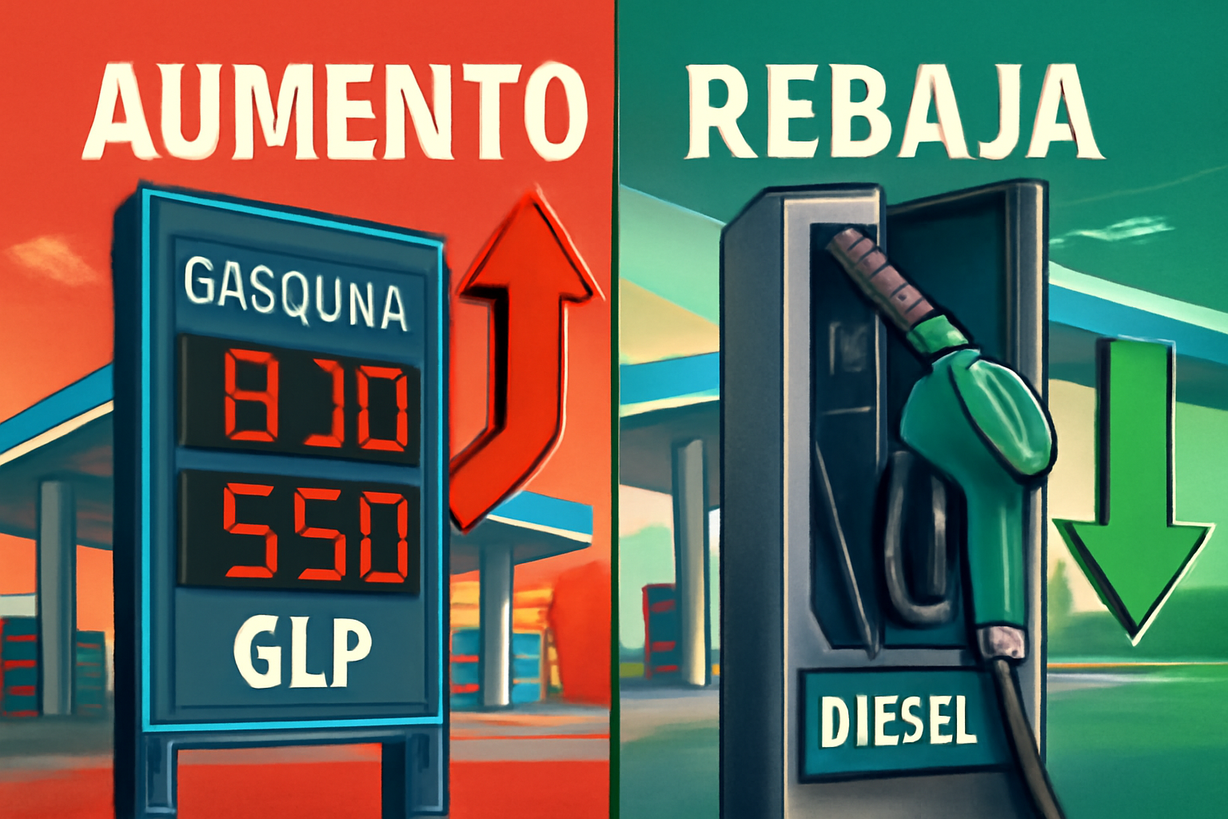 Aumentos en gasolina y GLP, pero baja en el diésel en Costa Rica