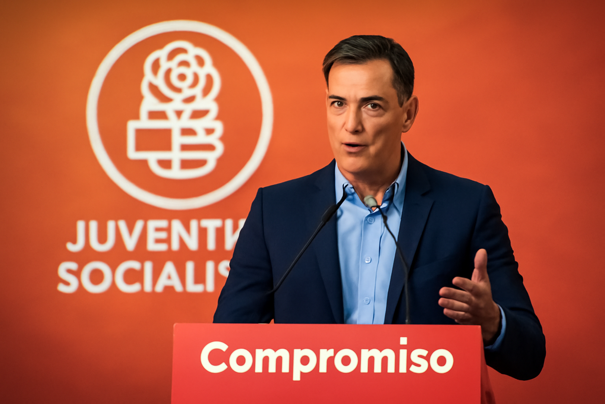 Sánchez defiende su gestión y critica a la oposición en acto de Juventud Socialista