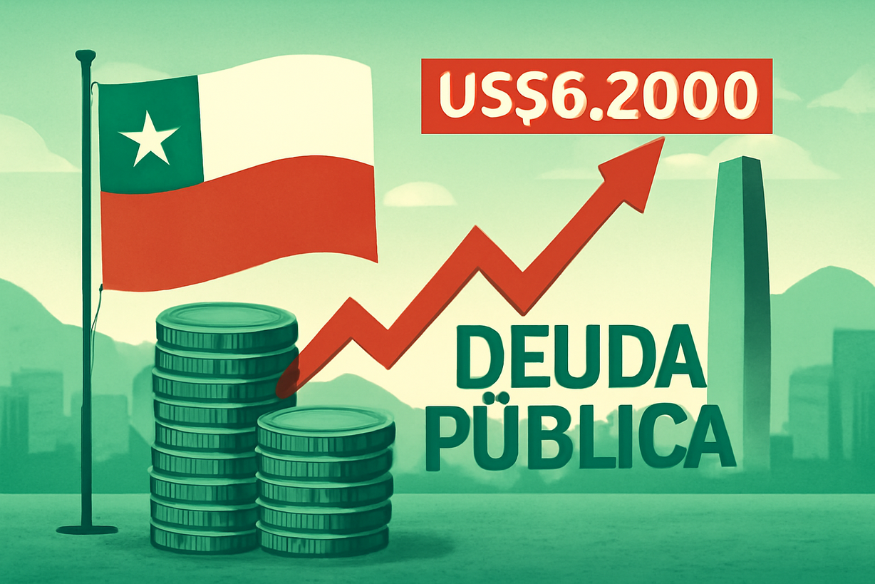 Chile planea aumentar su deuda pública en US$6.200 millones para 2026
