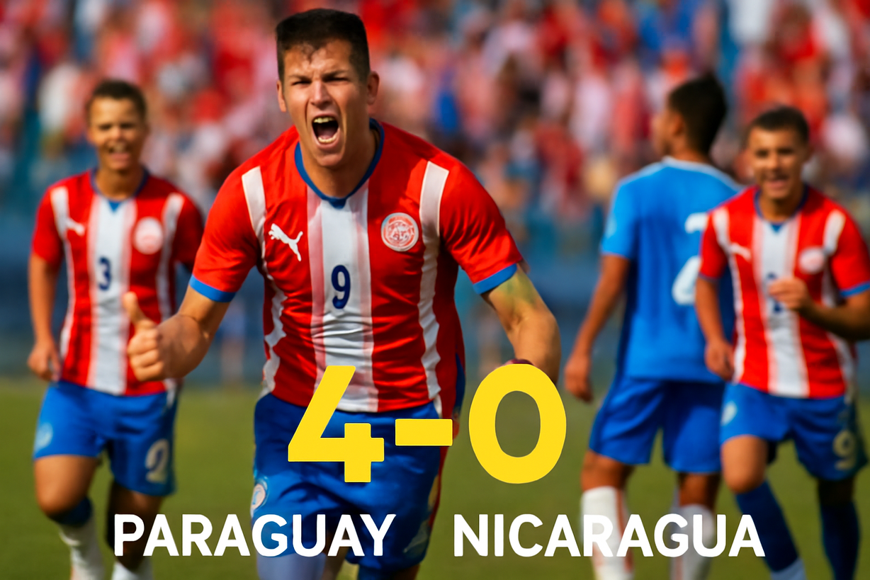 Paraguay aplasta a Nicaragua 4-0 en amistoso internacional
