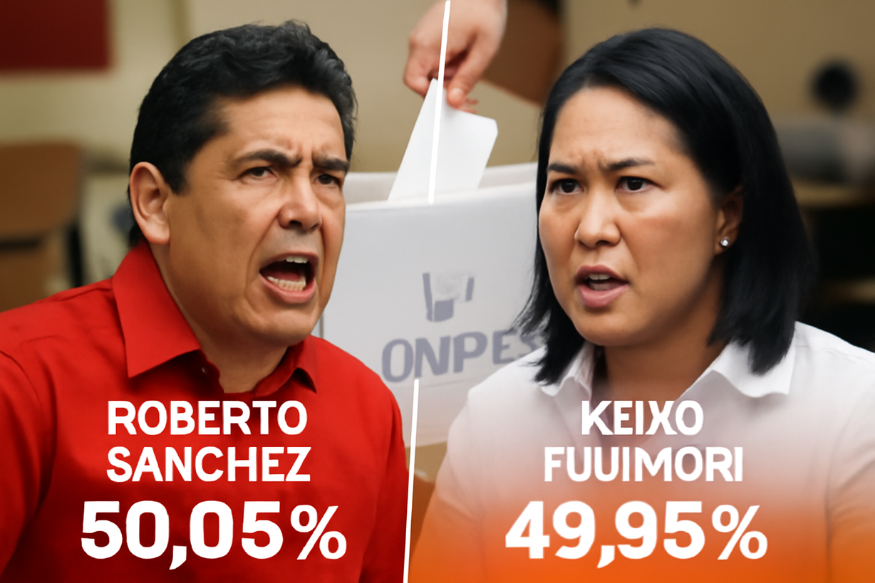 Elecciones en Perú: Sánchez y Fujimori en un reñido empate electoral