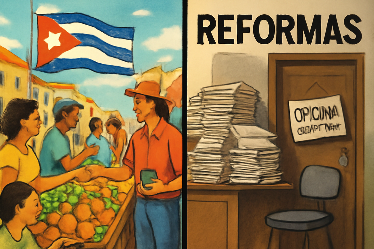 Reformas económicas en Cuba: un intento de revitalización ante la crisis.
