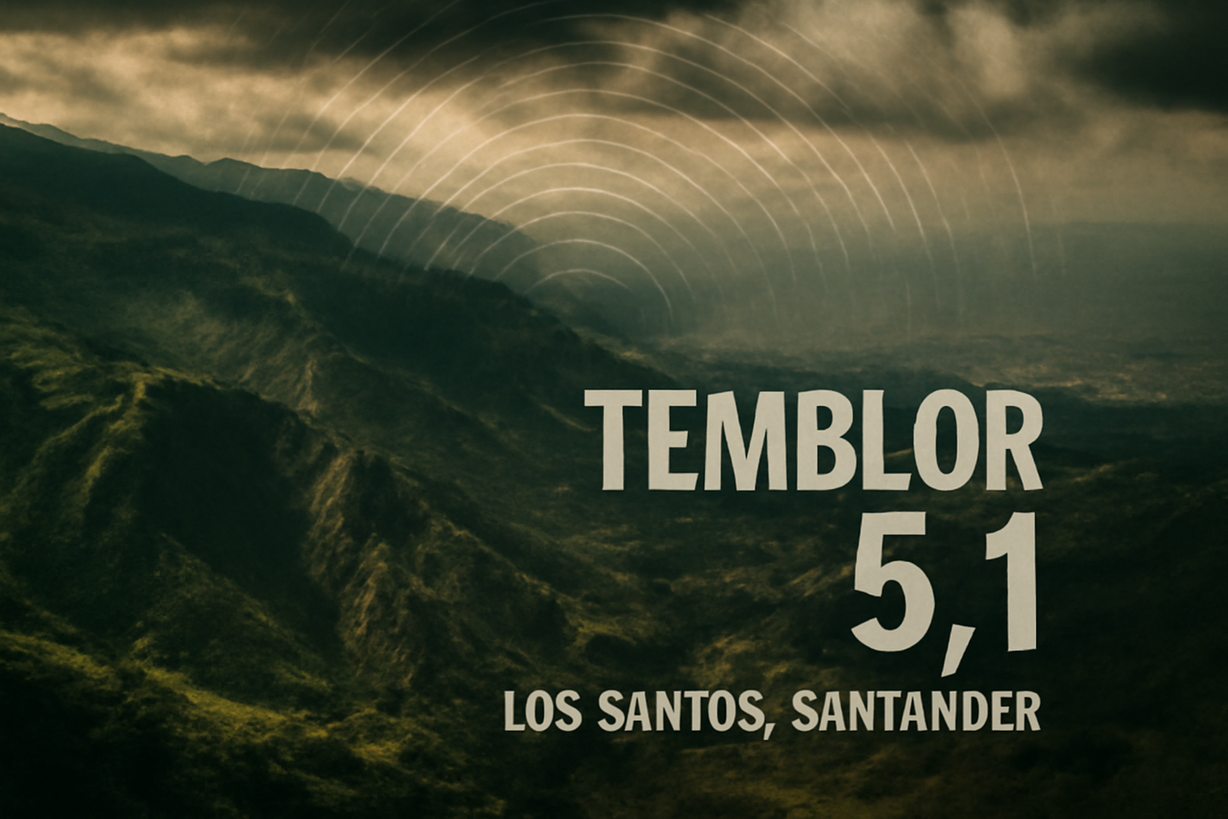 Terremoto de 5.1 sacude Los Santos, Colombia, y se siente en Bogotá y Medellín