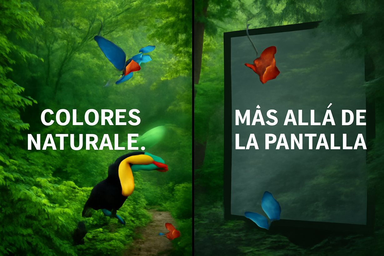 Colores Ocultos: La Limitación de las Pantallas Digitales frente a la Naturaleza